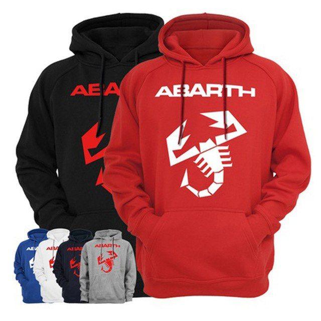 Abarth Scorpion Logo - Abarth scorpion logo Men Hoodies Sweatshirts Hooded Hoody Casual ...