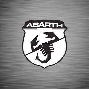 Abarth Scorpion Logo - SKU1005 Two (2) x Fiat Abarth Scorpion Stickers 115x106mm Black