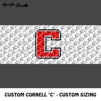 Cornell C Logo - Custom Cornell 'C' Letter Logo With Custom Sizing crochet graphgan ...