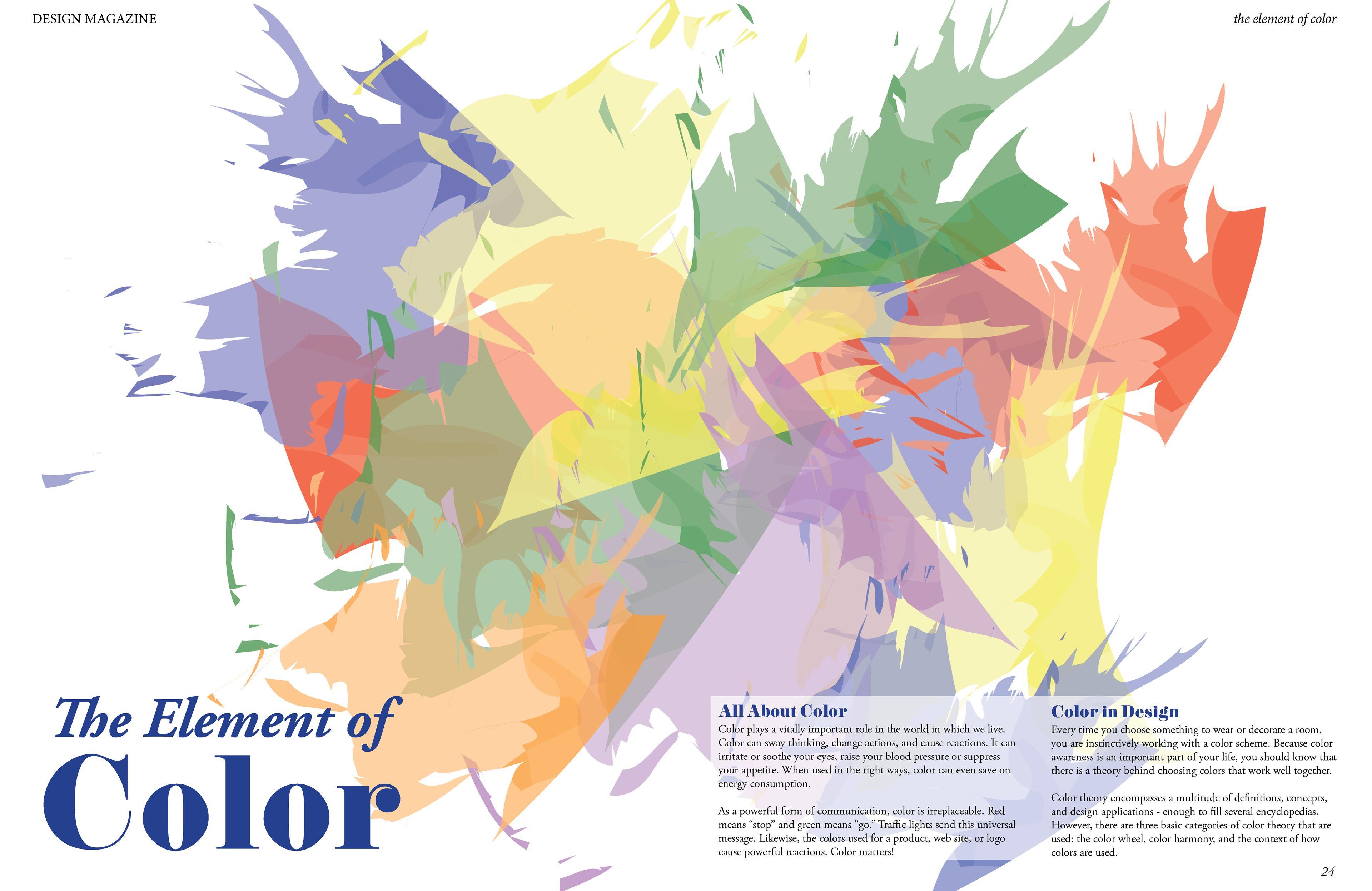 Spot Color Wheel Logo - Christie Jones - The Element of Color Magazine Spread