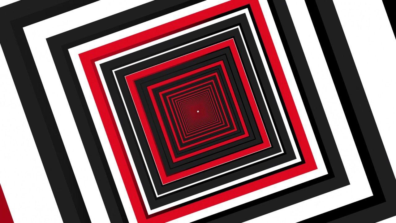 Black and White On Red Background Logo - Black and Red Infinity Tunnel. Free HD animated background