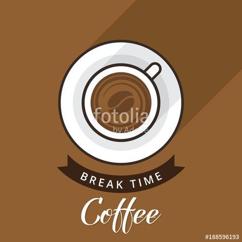 Top Coffee Logo - Coffee break vector illustration. Break time. Flat modern vector