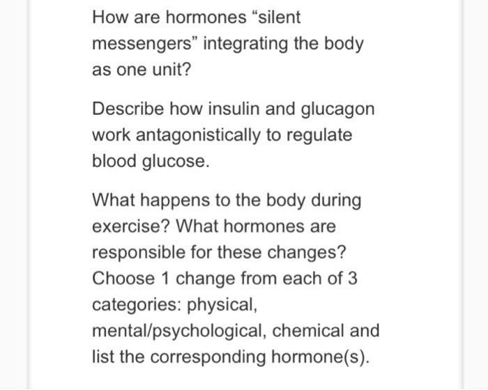Silent Messengers Logo - Solved: How Are Hormones 