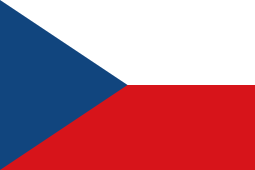White Stripe with Red Triangle Logo - Flag of the Czech Republic