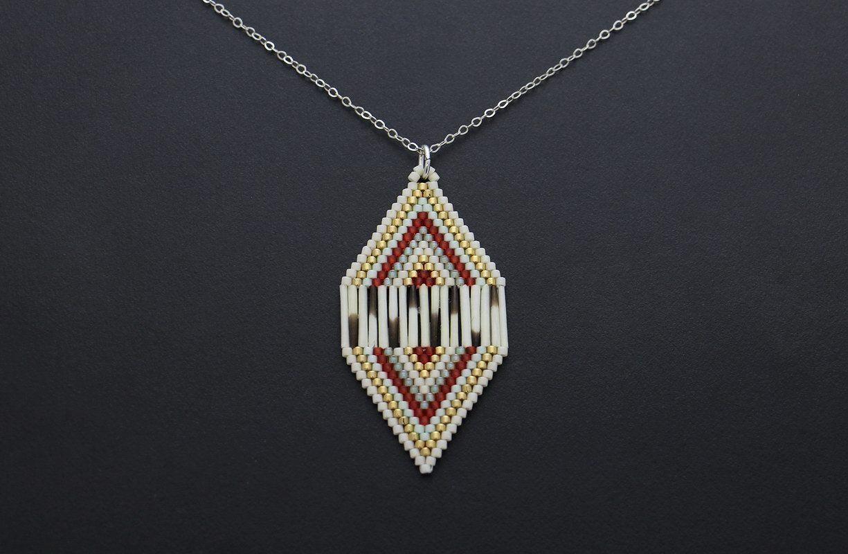 Red and White Diamond Shaped Logo - Diamond-Shaped Necklace (Red & White) by Caroline Blechert Artist ...