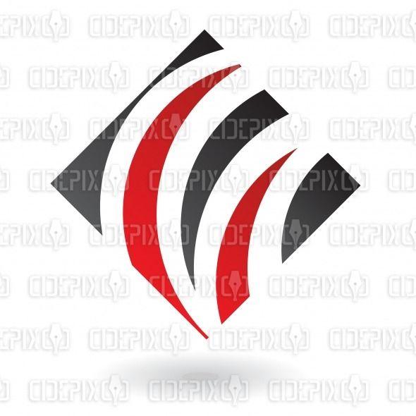 Black Grass Logo - abstract red and black grass square logo icon | Cidepix