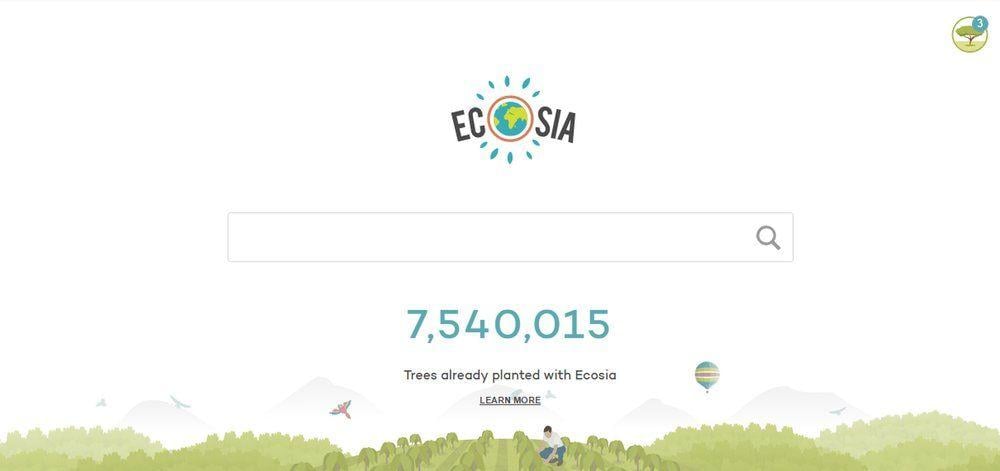 Green Search Engine Logo - EcoSia the new search engine