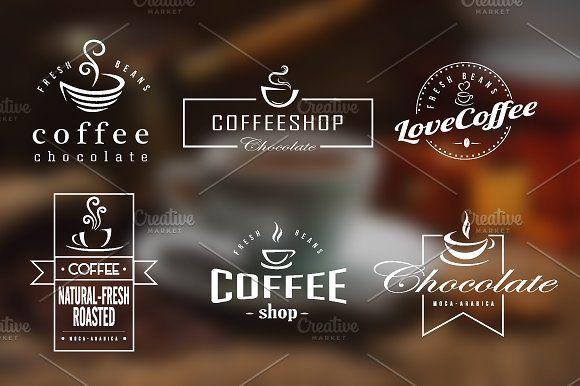 Vintage Coffee Shop Logo - Coffee Retro Badges, Labels & Logos ~ Logo Templates ~ Creative Market