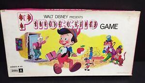 Pinocchio Walt Disney Presents Logo - WALT DISNEY VINTAGE PINOCCHIO PARKER BROTHERS 1971 MOVIE BOARD GAME