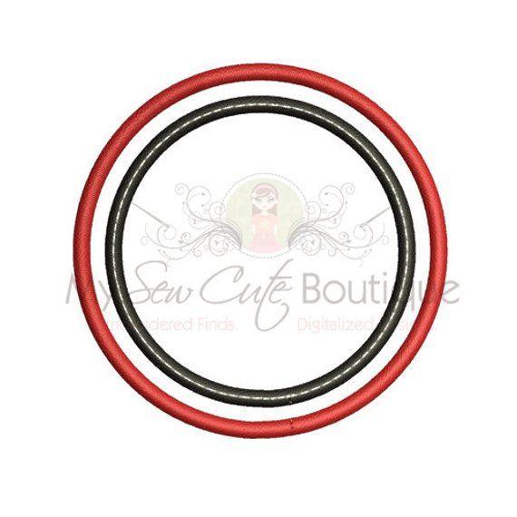 Double Circle Logo - Double Circle Embroidery Design Machine Embroidery Designs | Etsy