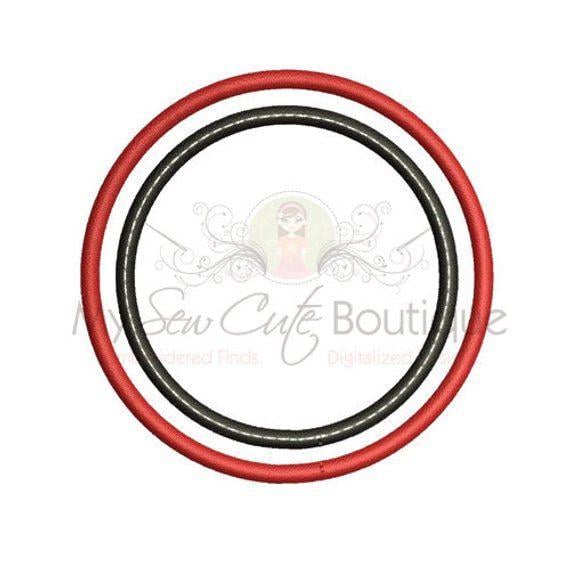 Double Circle Logo - Double Circle Embroidery Design Machine Embroidery Designs | Etsy
