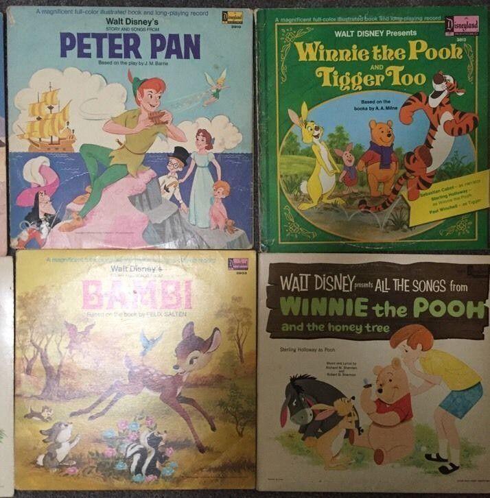 Pinocchio Walt Disney Presents Logo - WALT DISNEY Presents Record Album Lot 20 Different 1960s Pinocchio