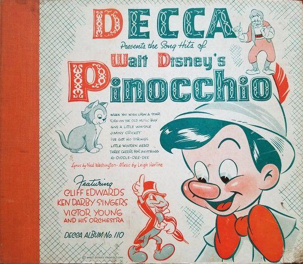 Pinocchio Walt Disney Presents Logo - Cliff Edwards, The Ken Darby Singers, Victor Young's Orchestra ...