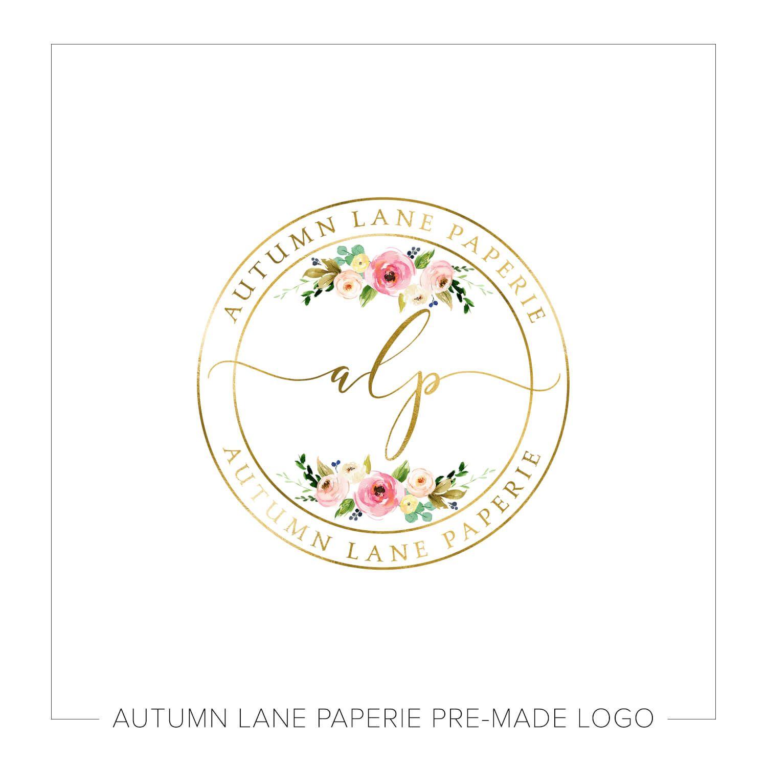 Double Circle Logo - Gold Foil Double Circle Logo I73 | Autumn Lane Paperie