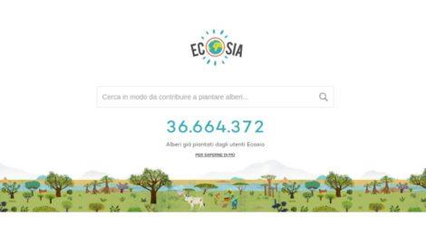Green Search Engine Logo - Ecosia green web search engine. DIRECT INPUT OUTPUT