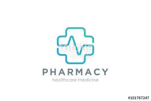 Medical Clinic Logo - Pharmacy Cross Logo design Linear. Medical Clinic Healthcare