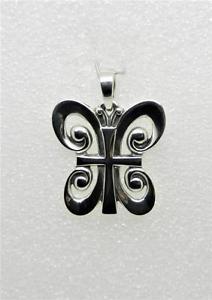Butterfly with Cross Logo - JAMES AVERY RETIRED STERLING SILVER RESURRECTION BUTTERFLY PENDANT