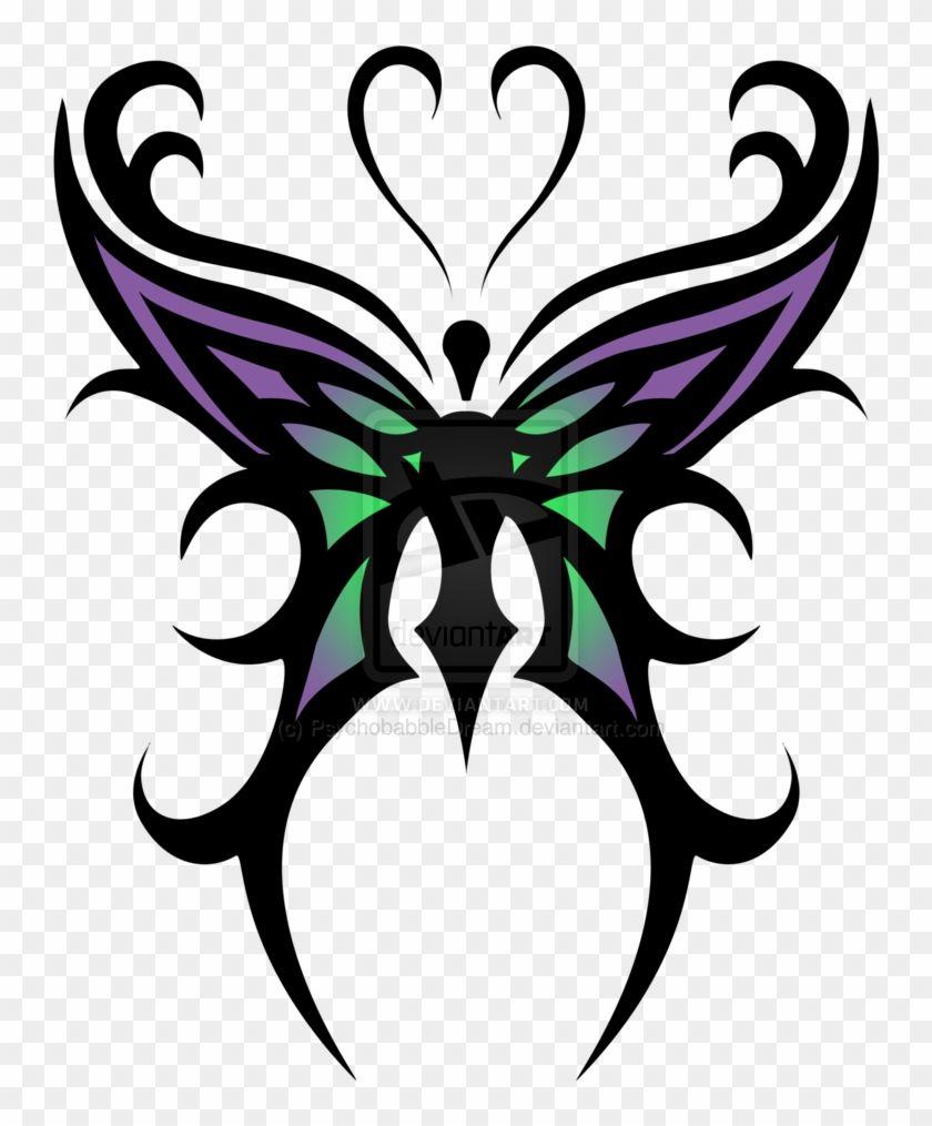 Butterfly with Cross Logo - Tribal Butterfly Cross Tattoos - Tribal Butterfly Tattoo Designs ...
