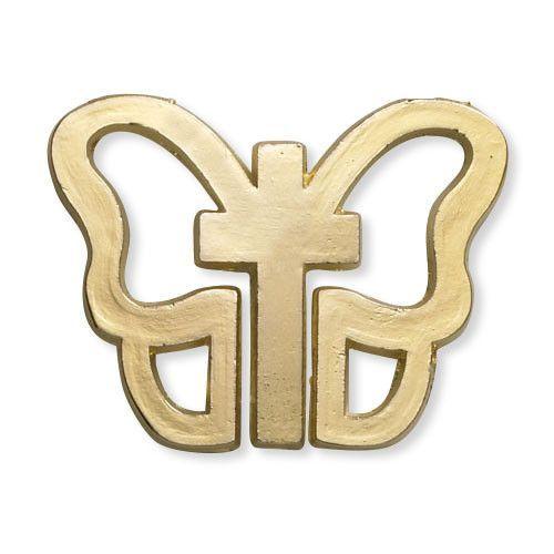 Butterfly with Cross Logo - Butterfly W Cross Lapel Pin