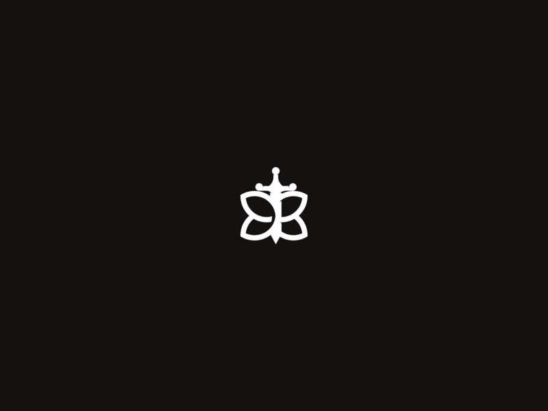 Butterfly with Cross Logo - Sharp Butterfly Logo concept by Matthieu.H