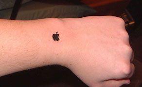 Tiny Apple Logo - Tiny Apple Logo Tattoo On Wrist Tattoo Ideas