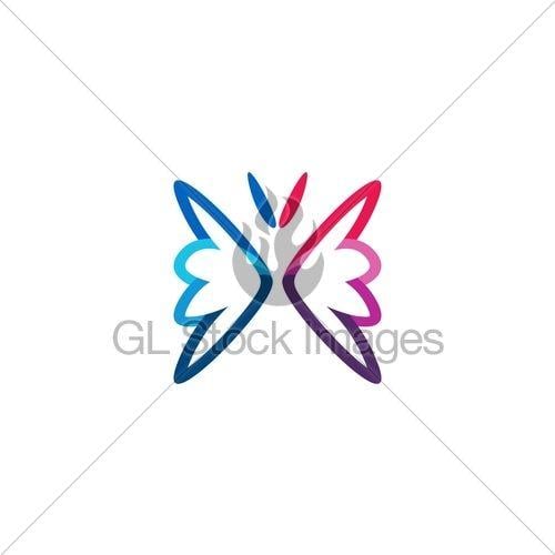 Butterfly with Cross Logo - Butterfly, Logo, Beauty, Spa, Business Symbol Icon Vector... · GL ...