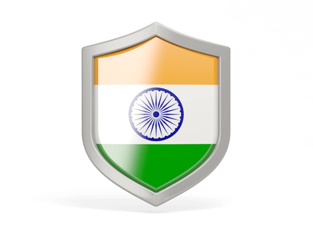 Flag Shield Logo - Shield icon. Illustration of flag of India