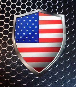 Flag Shield Logo - America Flag USA Shield Proud Domed Decal Emblem Car Sticker 3D 2.3 ...
