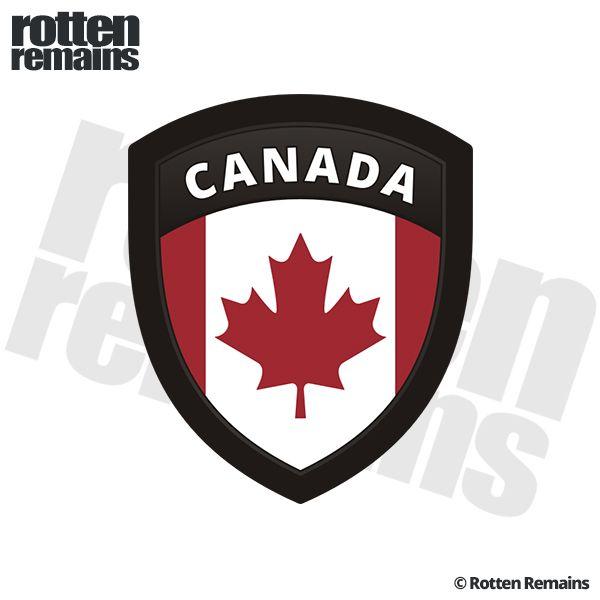 Flag Shield Logo - Canada Flag Canadian Shield Badge Sticker Decal : Rotten Remains ...