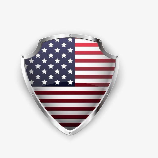 Flag Shield Logo - American Flag Shield Vector Material, Flag Vector, Shield Vector ...