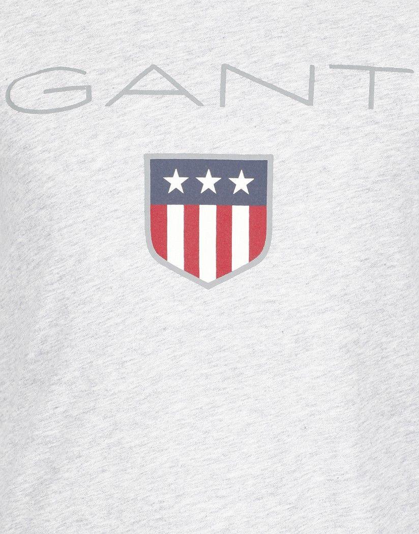 Flag Shield Logo - Gant Boys' Shield Logo T-Shirt - Grey Melange | Country Attire