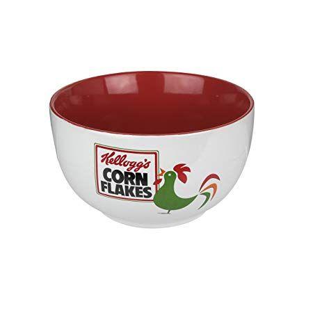 Red and White Bowl Logo - Kellogg's KG30553 Cereal Bowl, Ceramic, White, Red, 14 x 14 x 8 cm ...