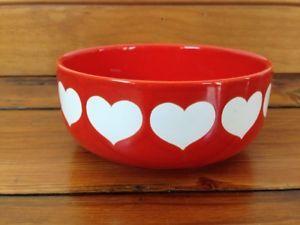 Red and White Bowl Logo - Waechtersbach Germany Valentines Red White Hearts Ceramic Soup Salad ...