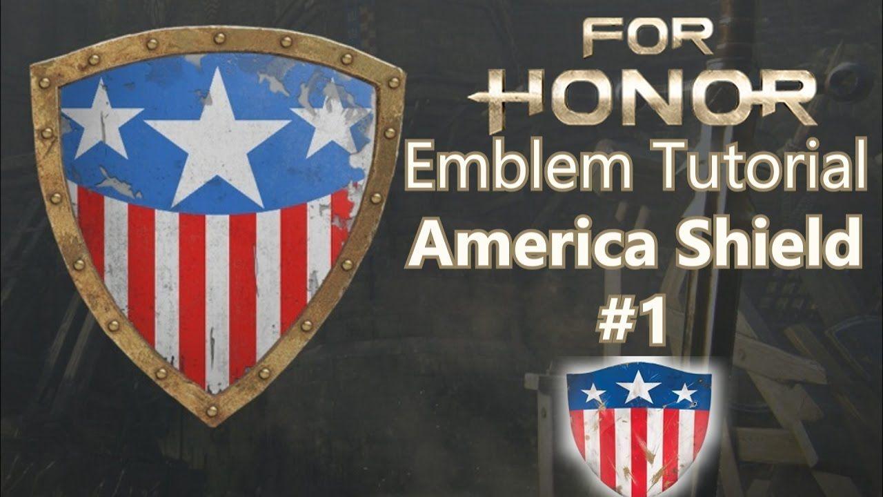 Flag Shield Logo - For Honor - America Shield #1 Emblem Tutorial - YouTube