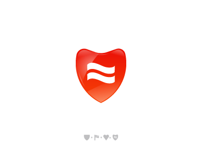 Flag Shield Logo - Flag in a heart shield - proposed logo concept by InkyJar | Dribbble ...