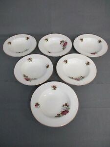 Red and White Bowl Logo - 6 Vintage Royal Imperial Bone China Soup Bowls - Red & White Rose ...