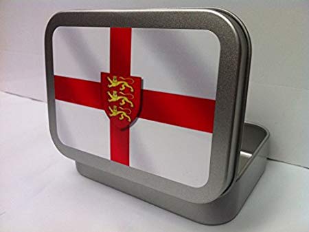 White Cross in Red Rectangle Logo - English St George Flag with Coat of Arms in the middle. Red and ...