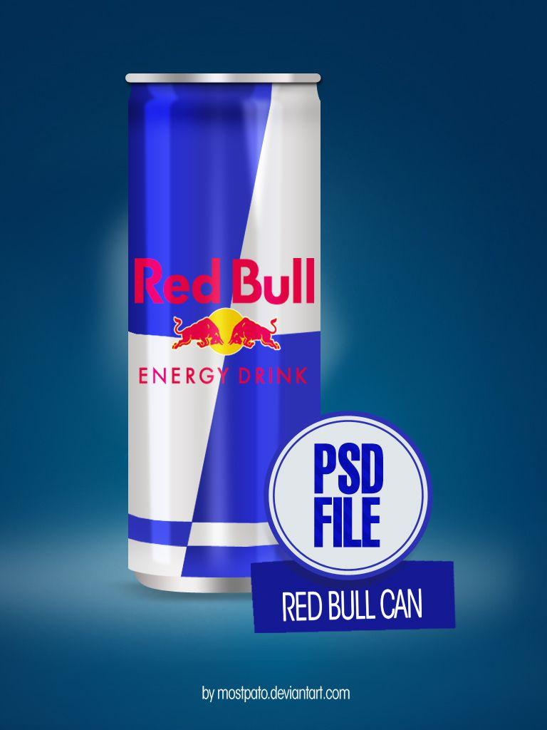 Red Bull Can Logo - Psd Red Bull Can