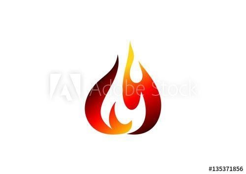 Modern Flame Logo - fire, flame, logo, red modern flame logotype, hot fire symbol icon ...