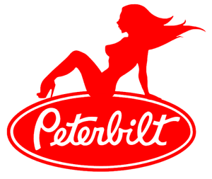 Peterbilt Truck Logo - Custom Peterbilt Girl Sitting Decal Sticker Vinyl truck funny