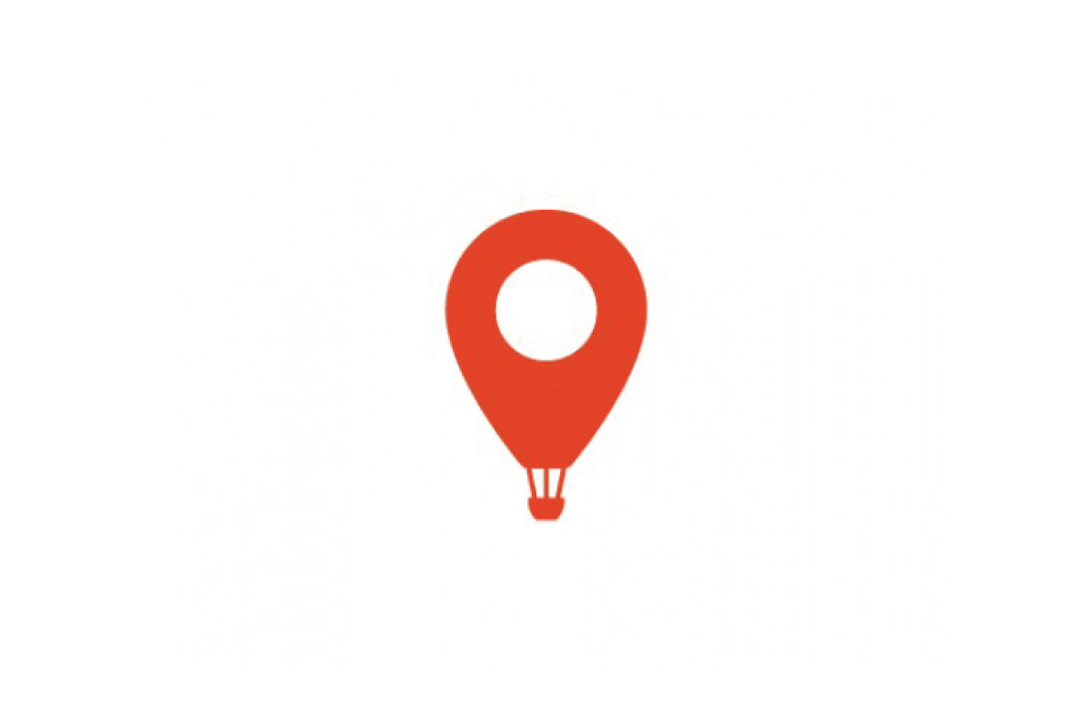 Balloon Logo - FlightMap Hot air Balloon Geo Pin Logo Design