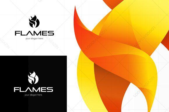 Modern Flame Logo - Flames - Modern Logo Template ~ Logo Templates ~ Creative Market