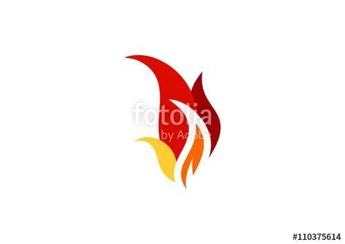 Modern Flame Logo - fire flame logo, hot modern flame logotype symbol icon design vector