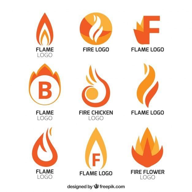 Modern Flame Logo - Collection of abstract flame logos Vector | Free Download