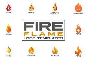 Modern Flame Logo - Comet Fire Logo Logo Templates Creative Market