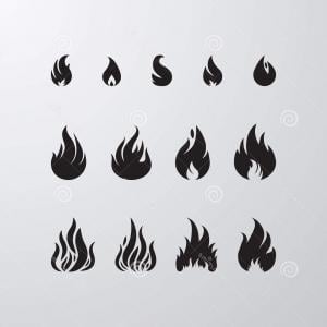 Modern Flame Logo - Stock Illustration Fire Flame Logo Modern Flames Collection Logotype ...