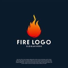 Modern Flame Logo - Modern Fire Flame logo designs, Iconic Fire logo template, Logo ...