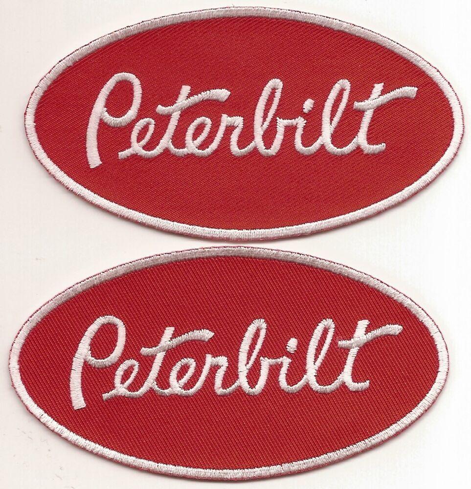 Peterbilt Truck Logo - TRUCKER SEW IRON ON PATCH EMBROIDERED EMBLEM BADGE DIESEL PETERBILT