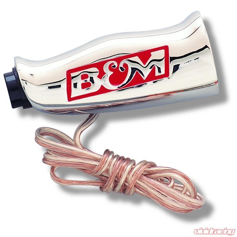 B&M Shifters Logo - Universal Shifter T-Handle with B&M Logo and Button Switch, Chrome ...