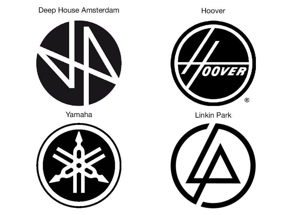 Black and White Lines Brand Logo - Logo Clones: Black and white lines in a circle. : logodesign